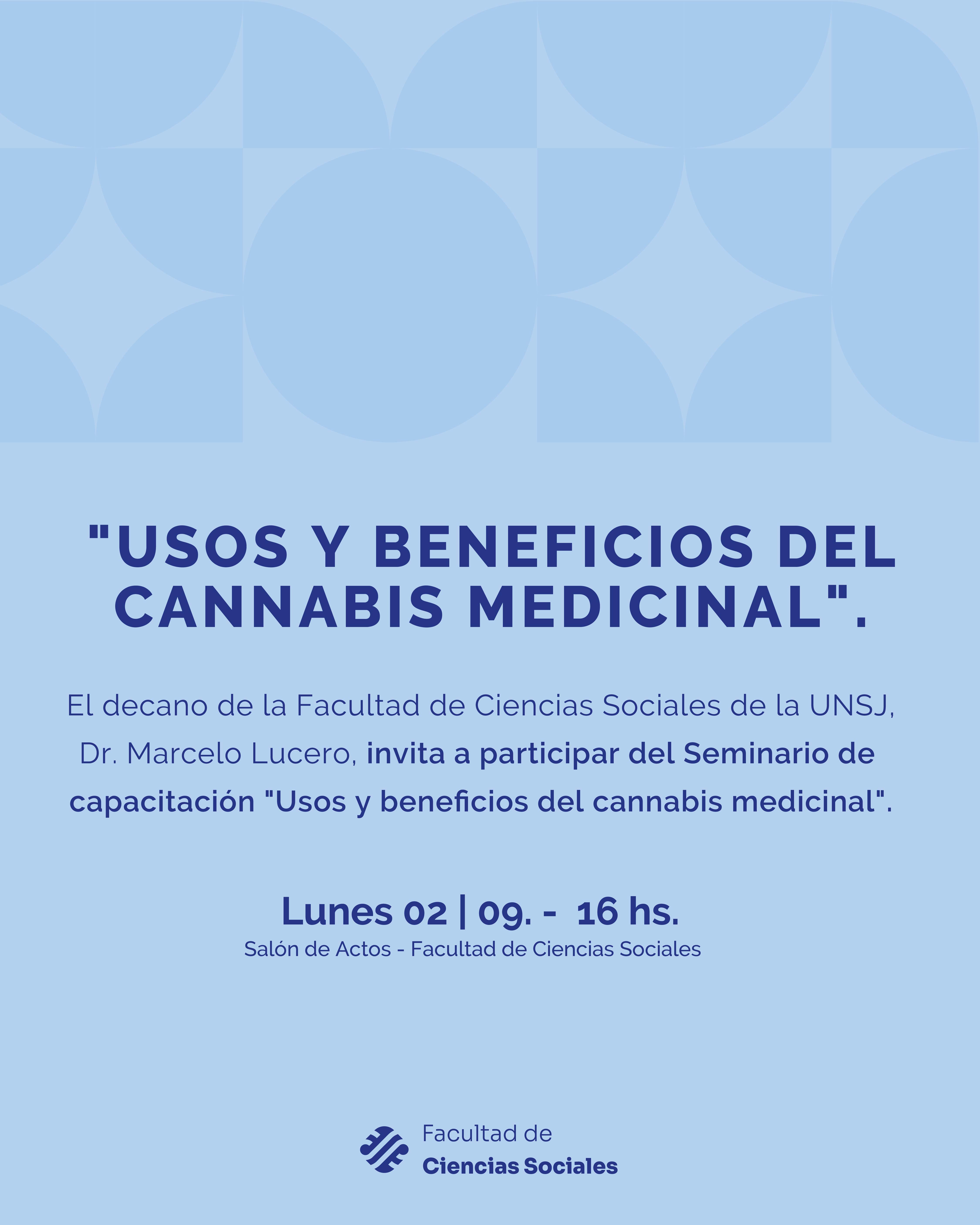 Seminario "Usos y beneficios del cannabis medicinal"