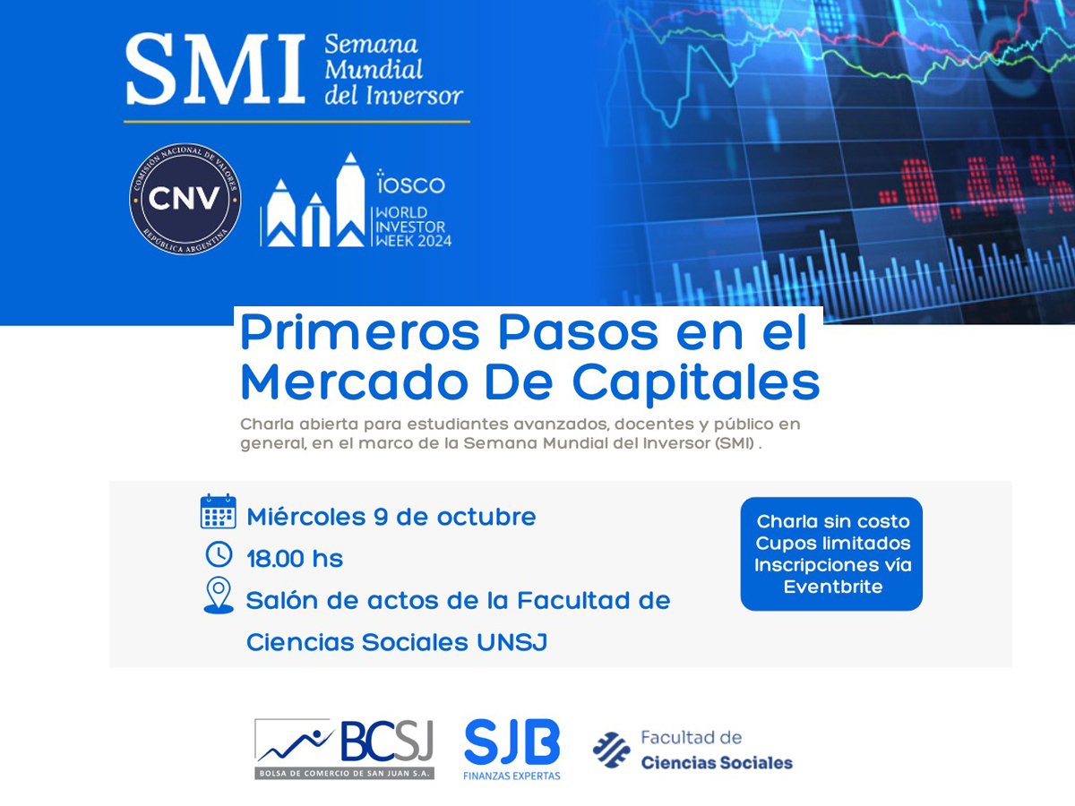 Habrá una charla referida a mercados de capitales