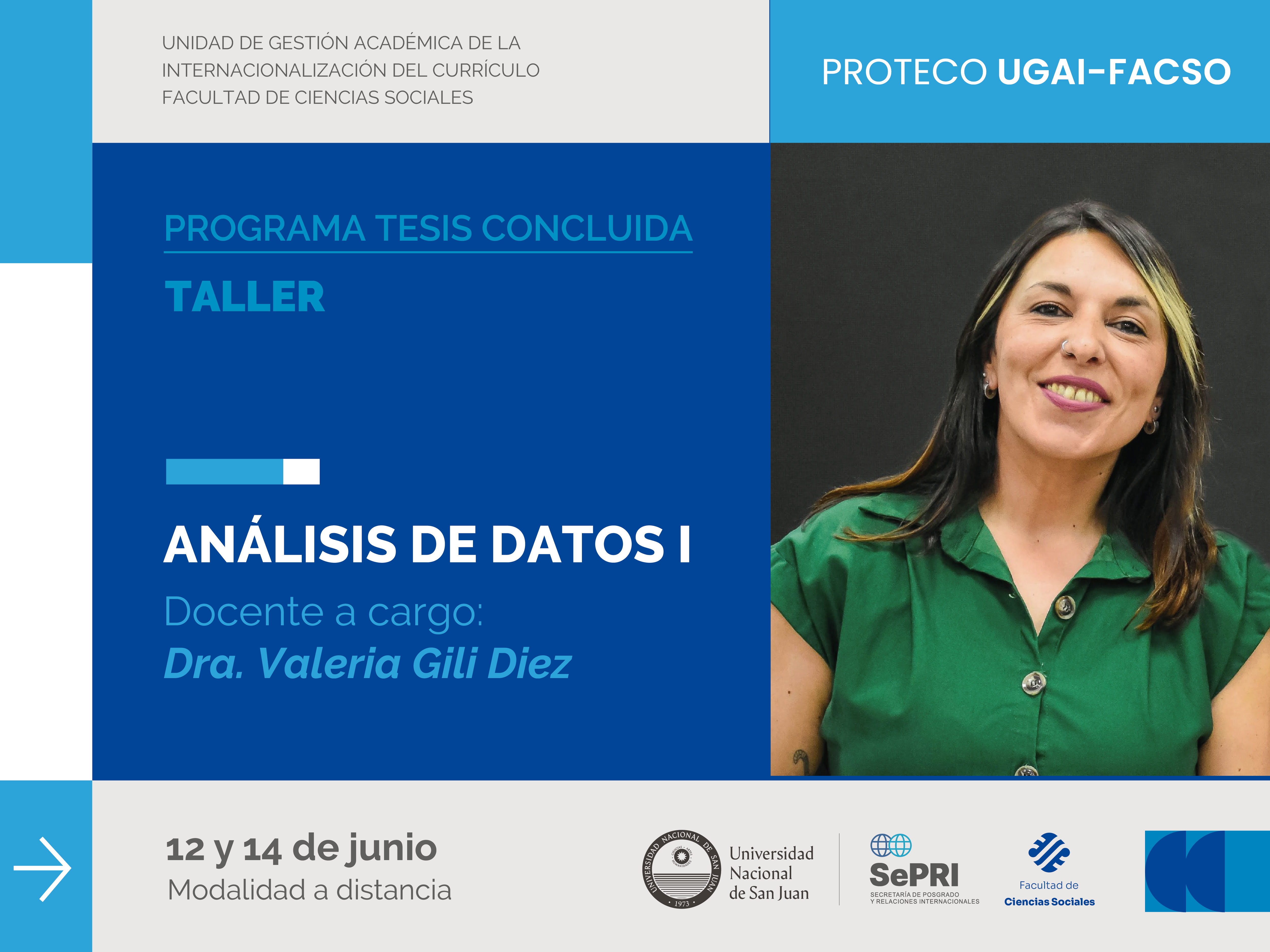 El Programa PROTECO brindará el Taller de Análisis de Datos I