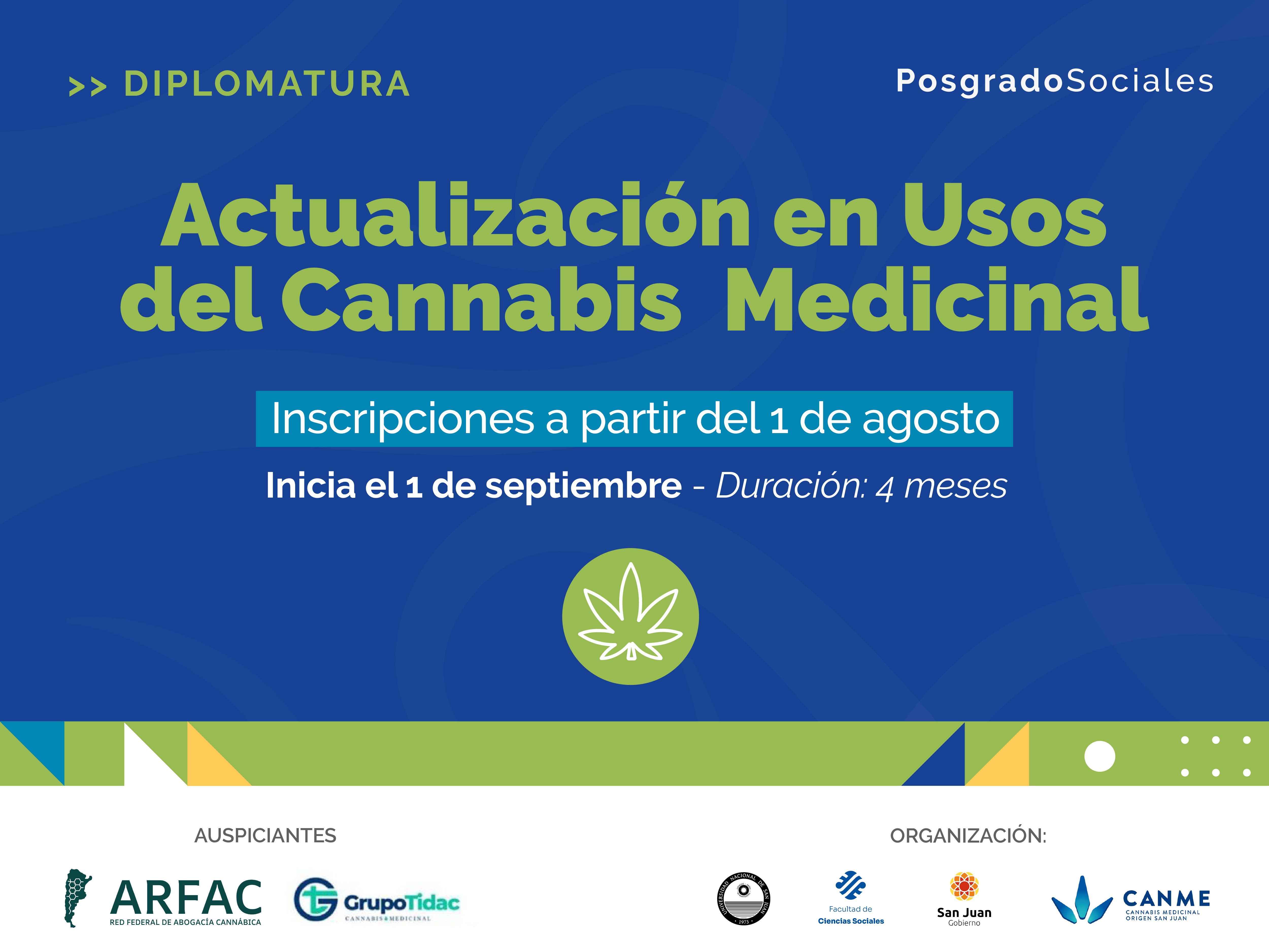 En septiembre se dictará la Diplomatura Universitaria de Actualización sobre Usos de Cannabis Medicinal