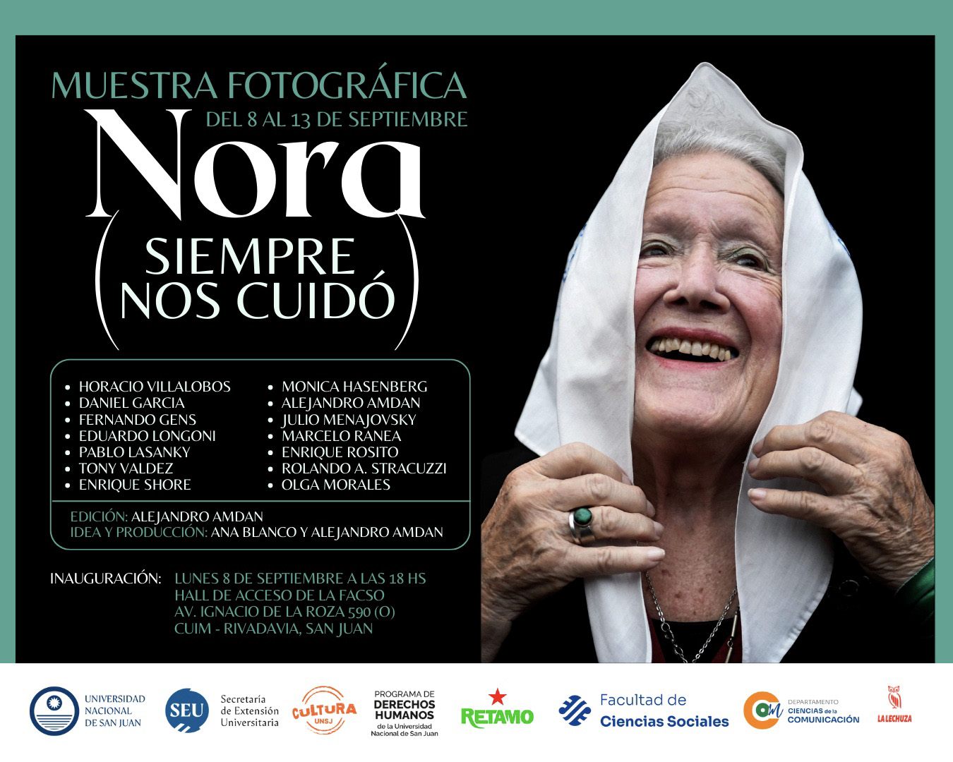 Sociales homenajea a Nora Cortiñas con una muestra fotográfica y un panel sobre fotoperiodismo y resistencia