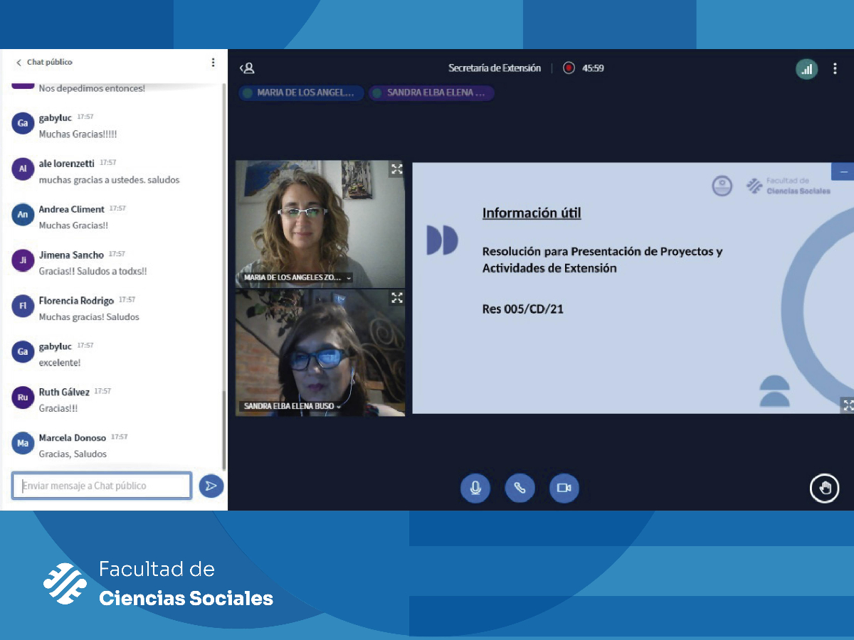  Secretaría de Extensión: presentación de dos nuevos proyectos centrales