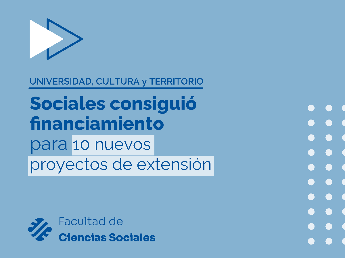  La Facultad de Sociales ganó 10 proyectos dentro del programa Universidad, Cultura y Territorio