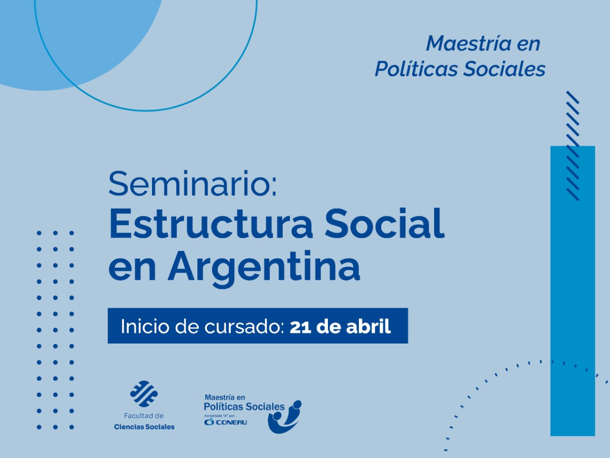 El próximo jueves 21 abril comenzará de manera presencial el cursado del seminario