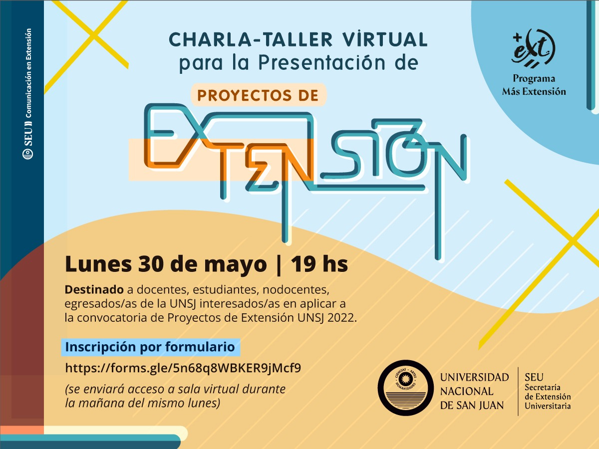 Charla taller Virtual para la presentación de Proyectos de Extensión