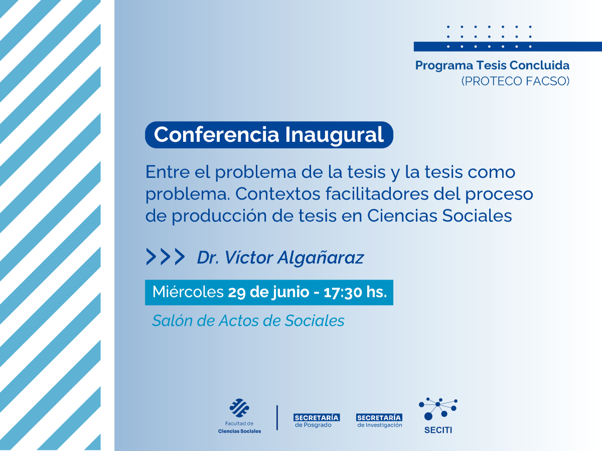 Inicia el Programa Tesis Concluida con una conferencia inaugural