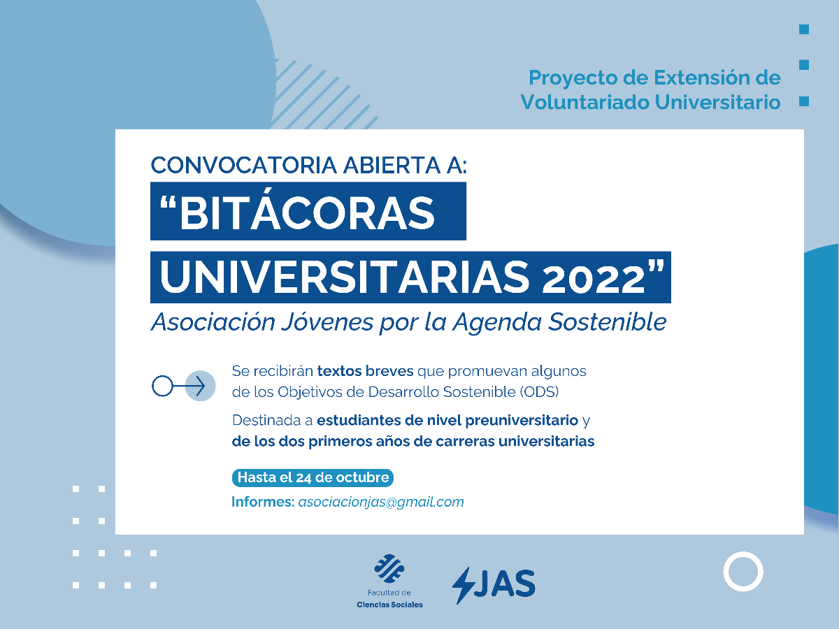 Convocatoria para participar con textos de una antología sobre los Objetivos de Desarrollo Sostenible