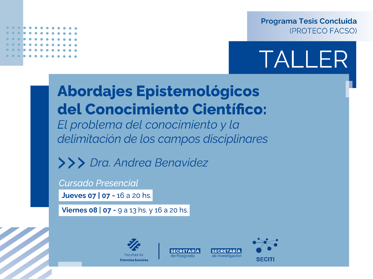 Inicia el Programa Tesis Concluida con un Taller sobre abordajes epistemológicos