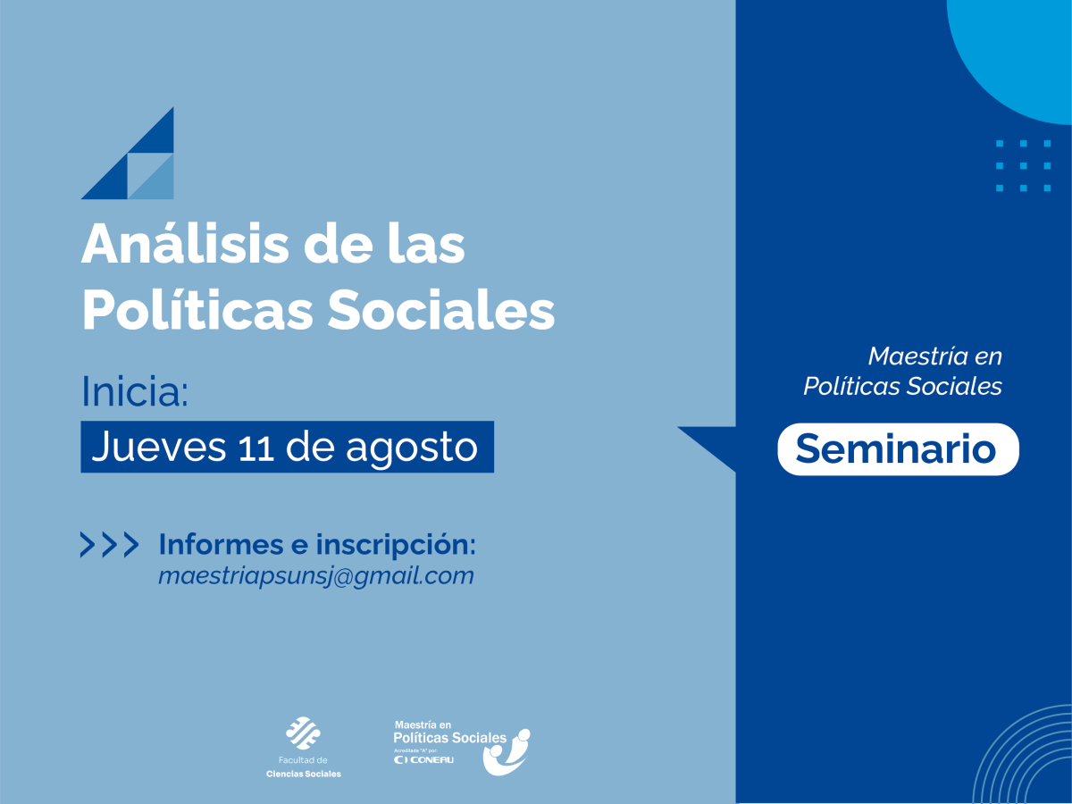 Comienza un seminario sobre el análisis de las políticas sociales