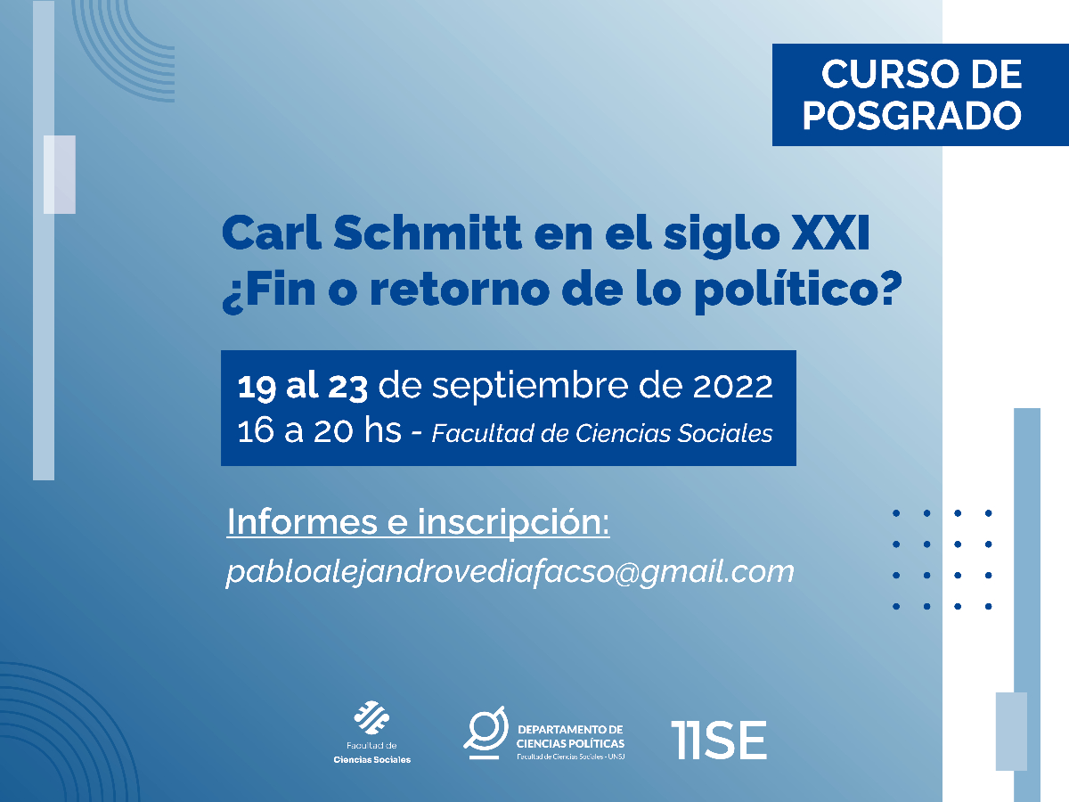 Se dictará el curso de posgrado “Carl Schmitt en el siglo XXI”