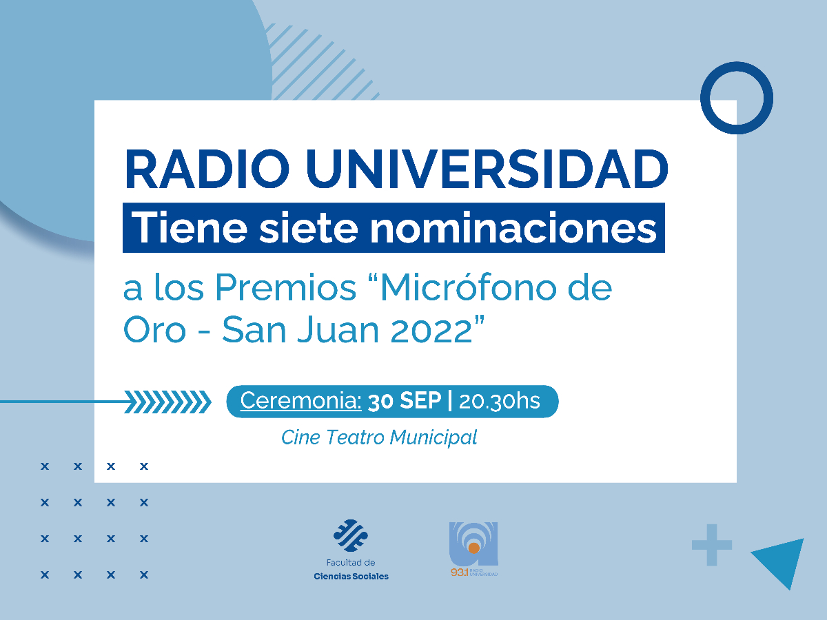 Radio Universidad tiene siete nominaciones al premio “Micrófono de Oro San Juan 2022”