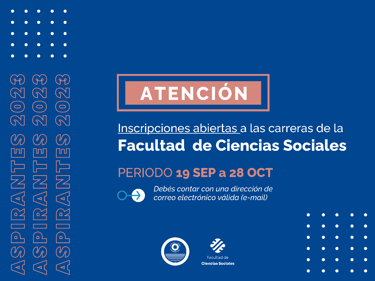 Inscripciones abiertas al Curso de Ingreso de las carreras de la Facultad de Ciencias Sociales