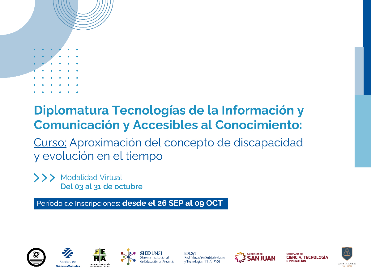 Curso “Aproximación del concepto de discapacidad y evolución en el tiempo”
