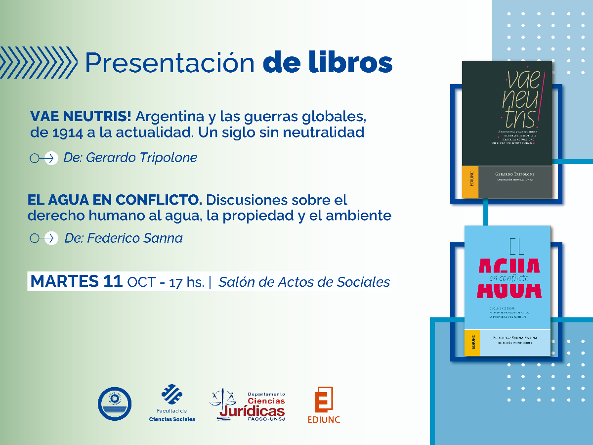 Presentación de libros de investigadores de Sociales