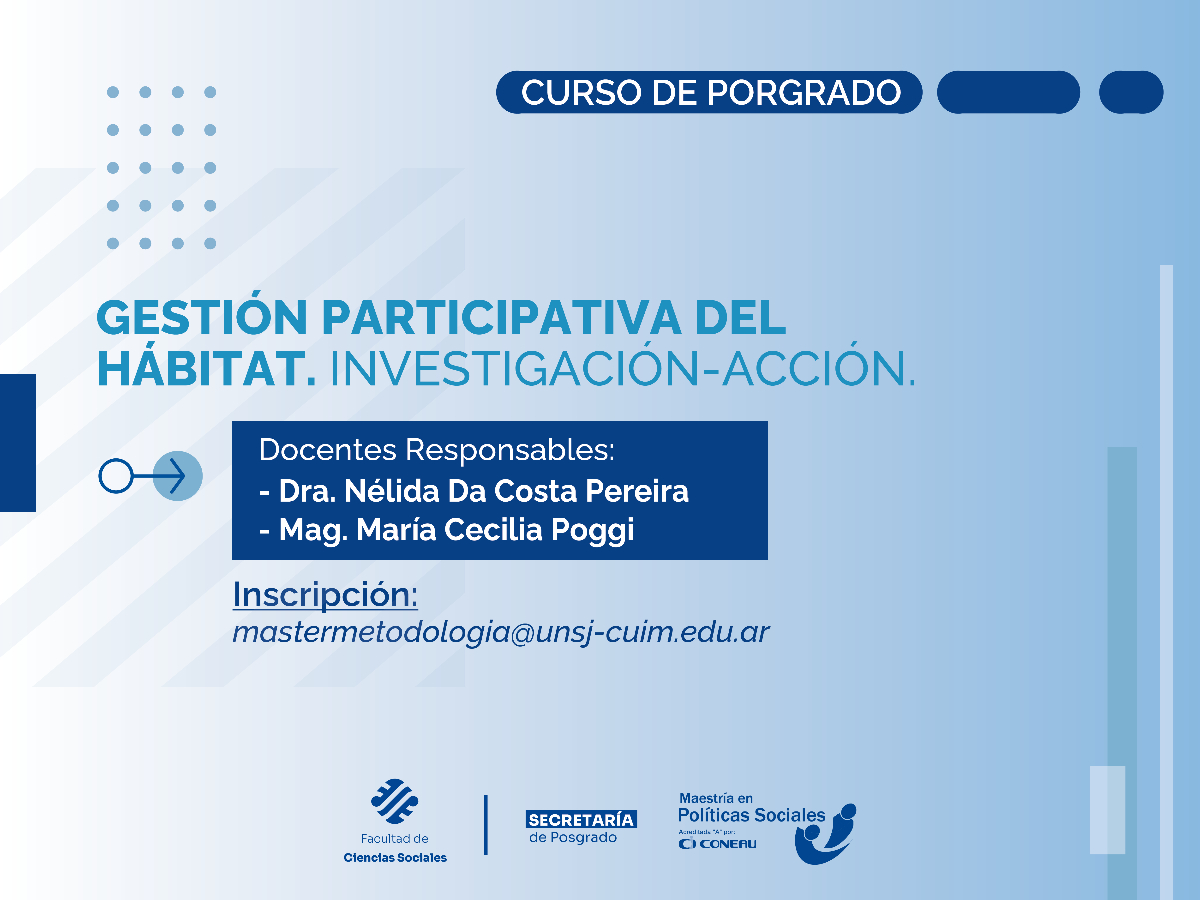 Nuevo curso de posgrado de la Maestría en Metodología de la Investigación en Ciencias Sociales