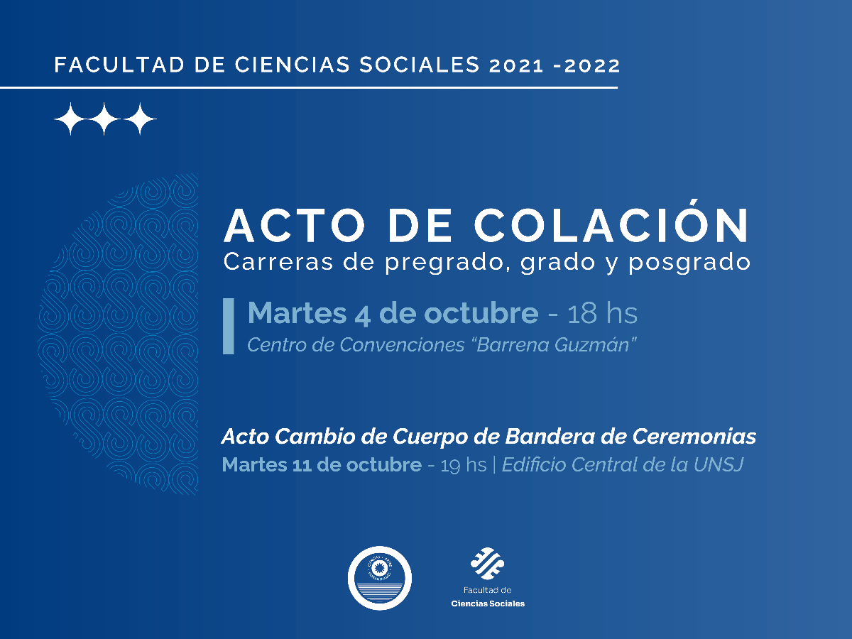Se viene el Acto de Colación de la Facultad de Ciencias Sociales