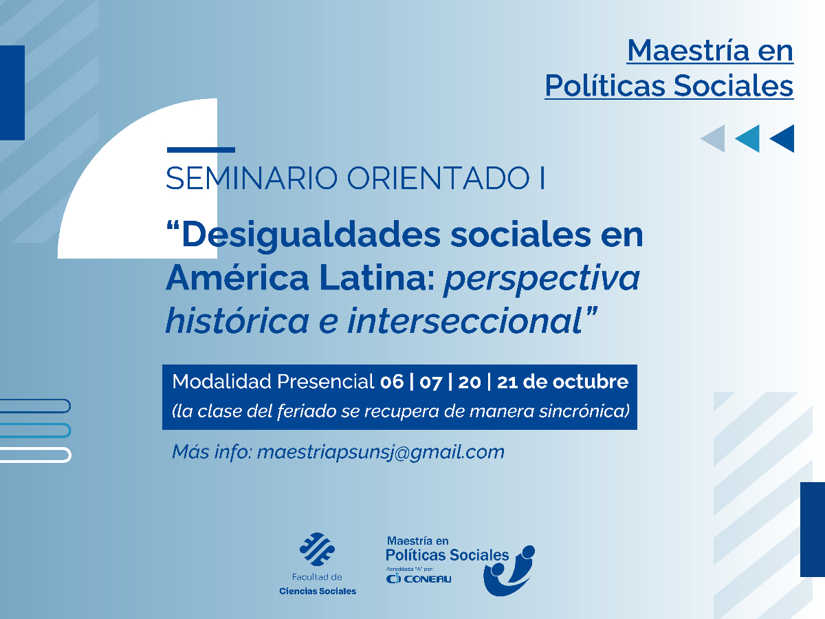 Seminario sobre desigualdades sociales en América Latina
