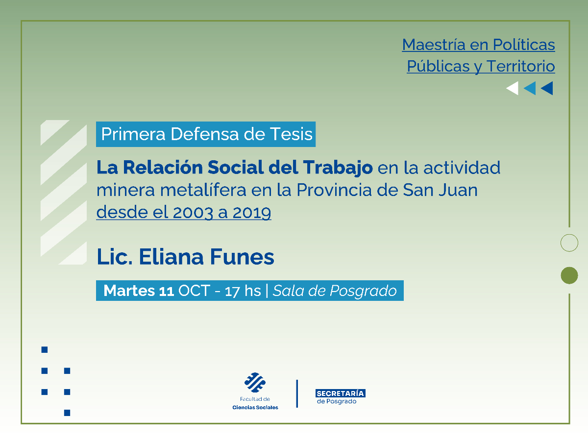 Primera Defensa de Tesis de la Maestría en Políticas Públicas y Territorio