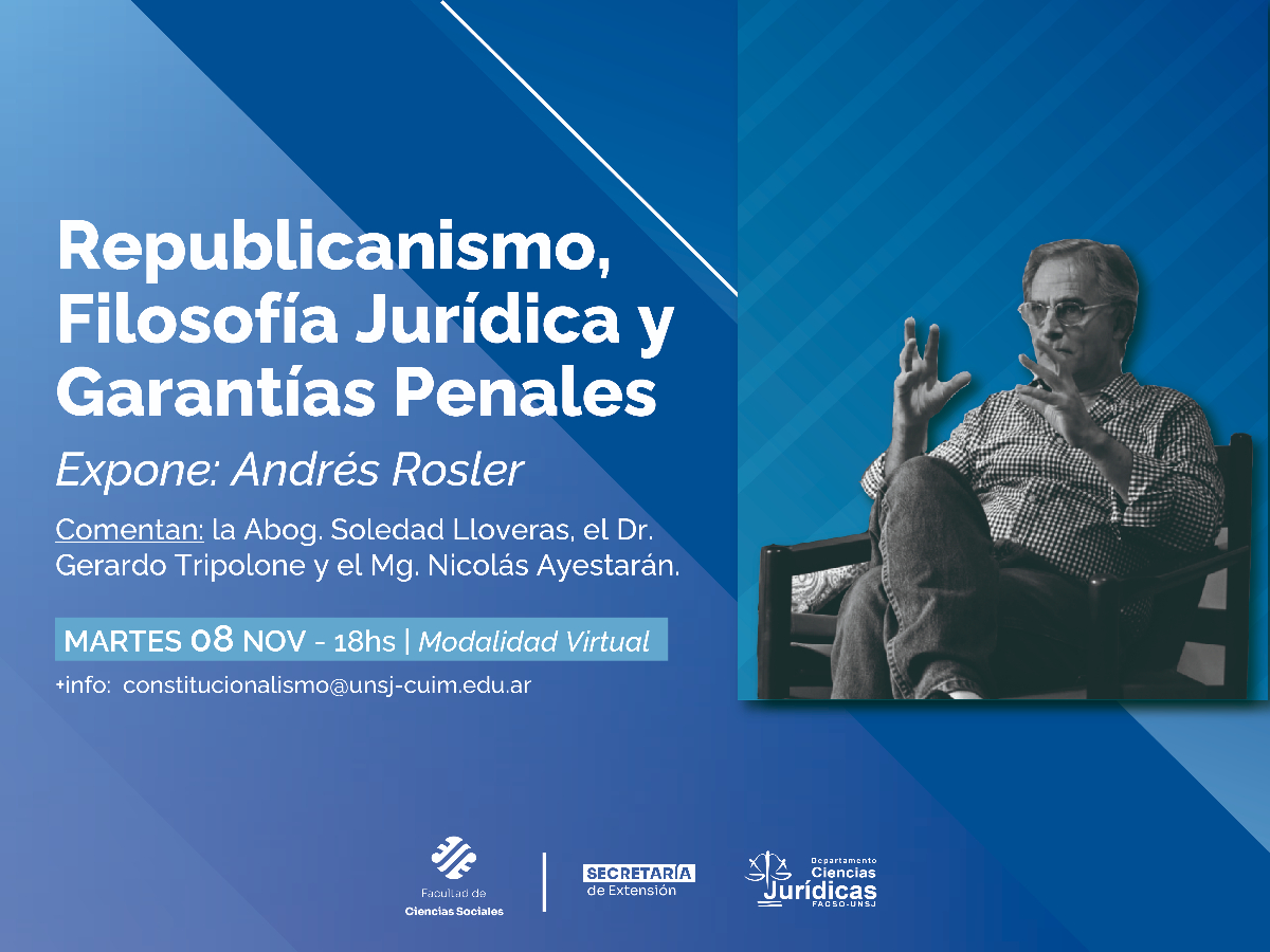 Encuentro para debatir sobre republicanismo, interpretación jurídica y castigo penal