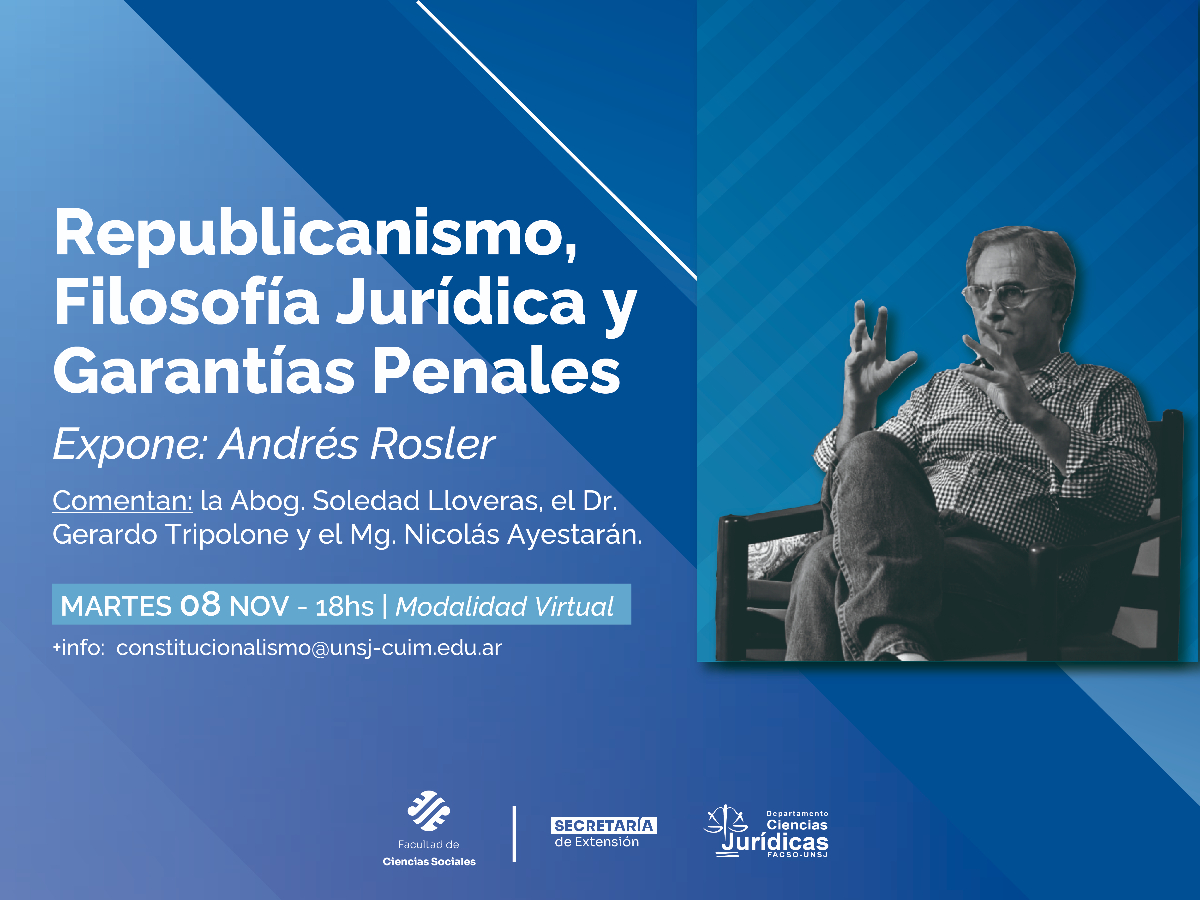 Encuentro para debatir sobre republicanismo, interpretación jurídica y castigo penal