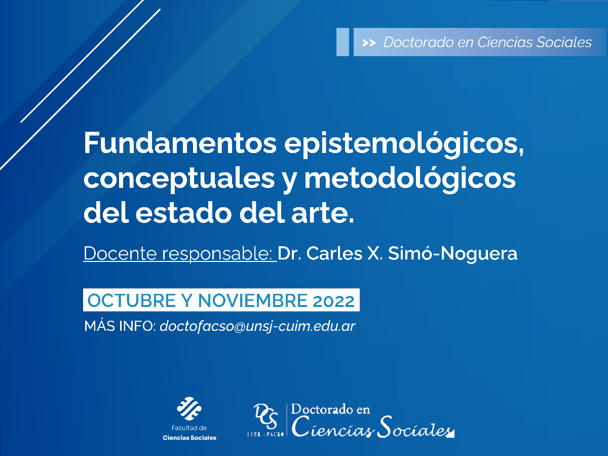 Fundamentos epistemológicos, conceptuales y metodológicos del estado del arte