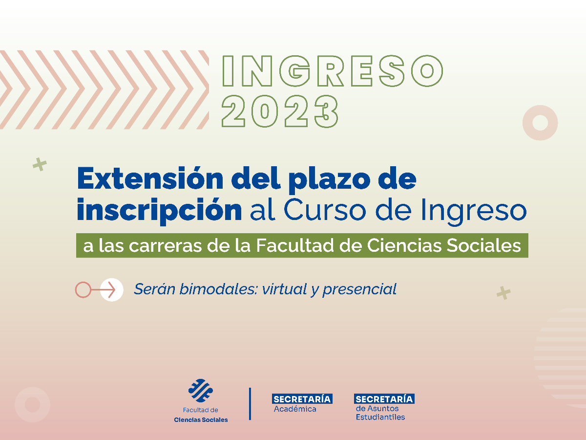 Prórroga del periodo de inscripción al Curso de Ingreso hasta el 11 de noviembre