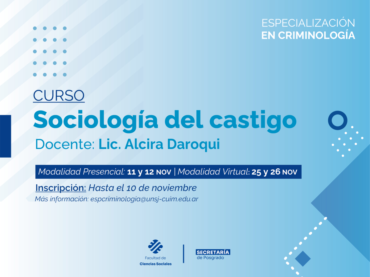 Curso sobre la sociología del castigo