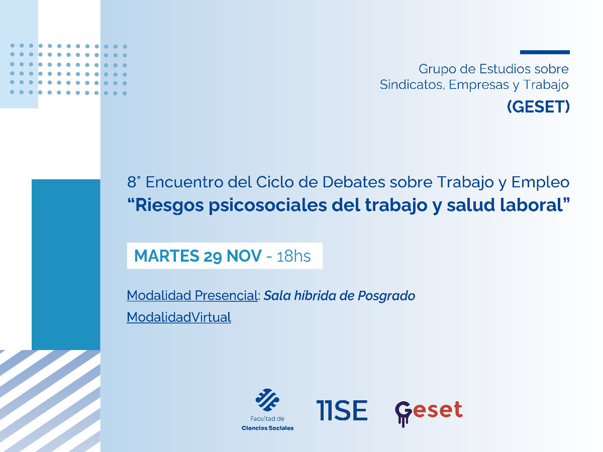 El GESET invita a debatir sobre los riesgos psicosociales del trabajo