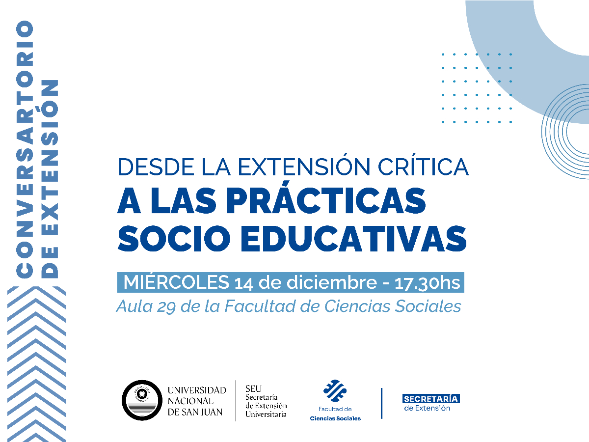 Habrá un Conversatorio para intercambiar experiencias de extensión