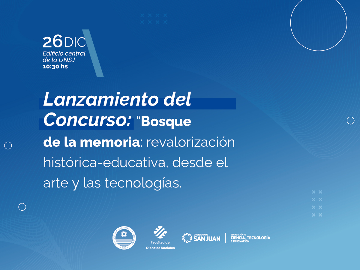 Sociales realizará la presentación de un Concurso que tiene como objetivo la revalorización del Bosque de la Memoria