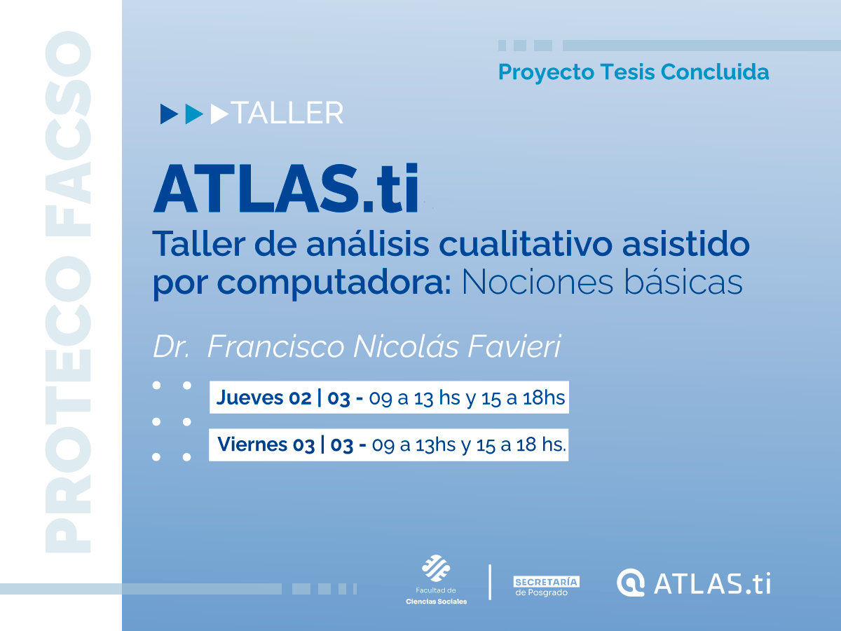 Taller de PROTECO FACSO: Análisis cualitativo asistido por computadora