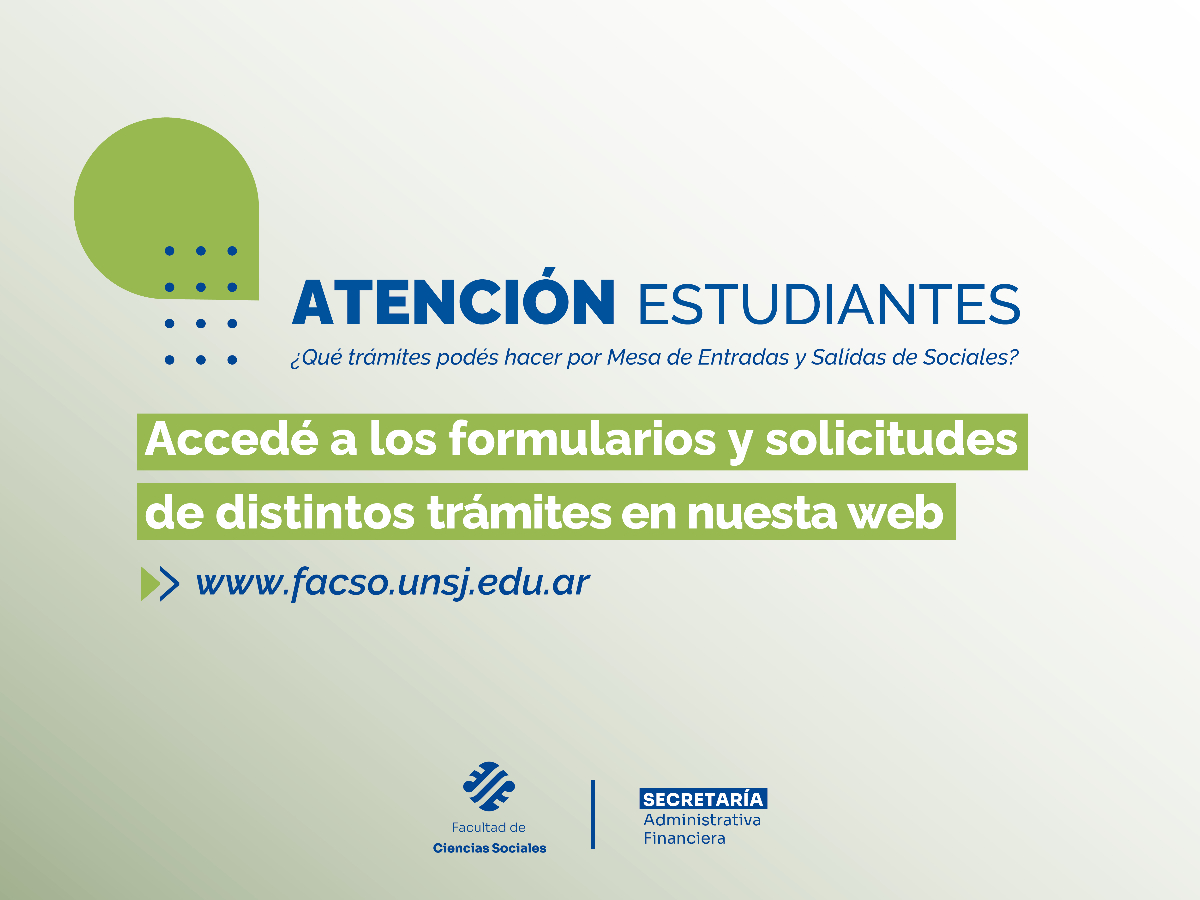 Están disponibles los formularios para realizar trámites relacionados a la actividad académica