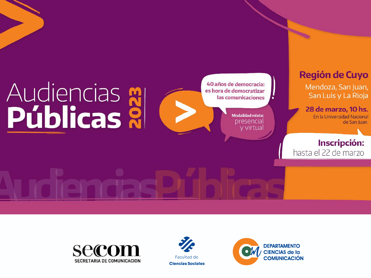 Inscripción abierta para participar en la Audiencia Pública 2023 de la Defensoría del Público