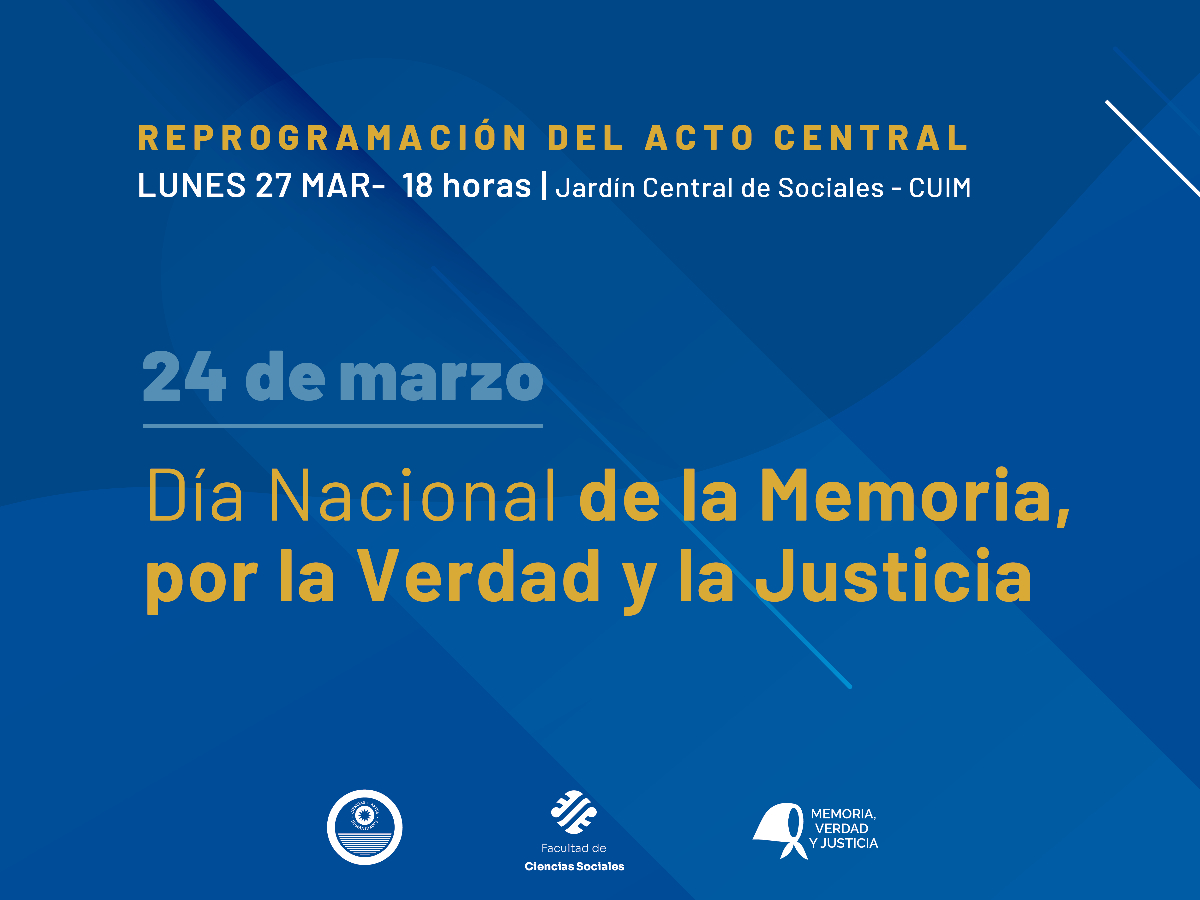 Cambio de fecha para el Acto por el 24 de Marzo