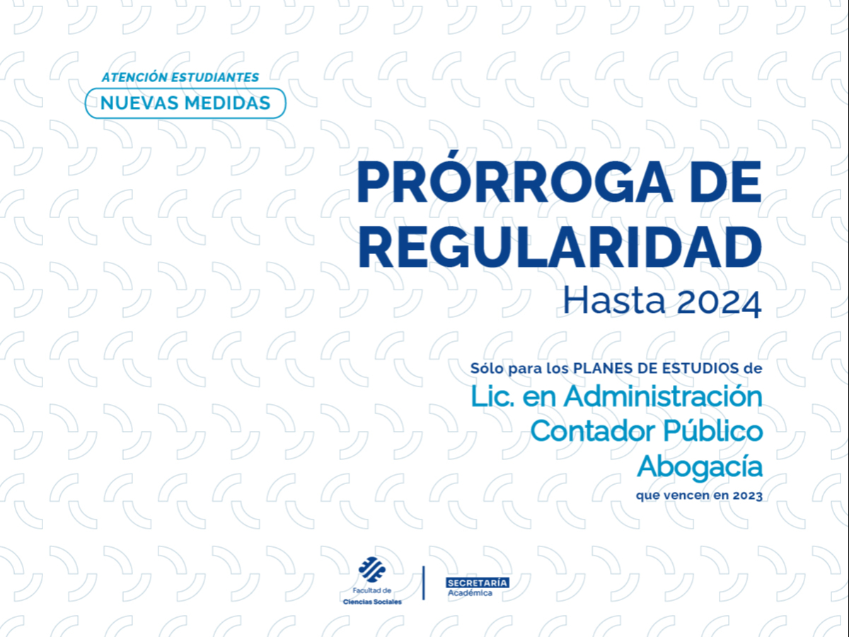 Habrá prórroga de regularidad hasta 2024 en los Planes de Estudios que se vencen en el presente ciclo lectivo
