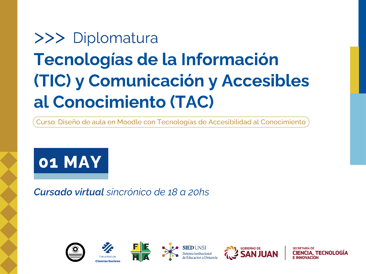 Curso: Diseño de aula en Moodle con Tecnologías de Accesibilidad al Conocimiento