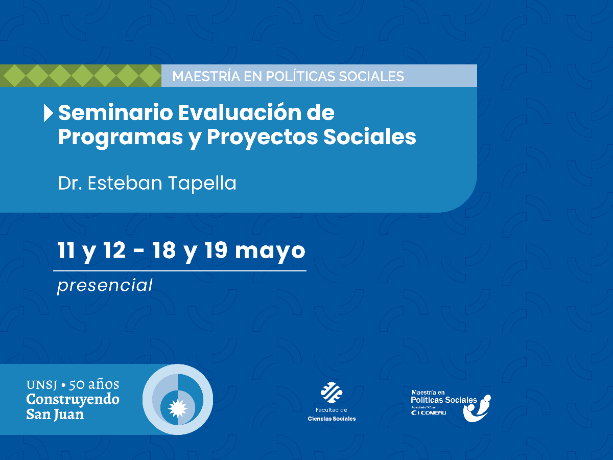 Seminario Evaluación de Programas y Proyectos Sociales