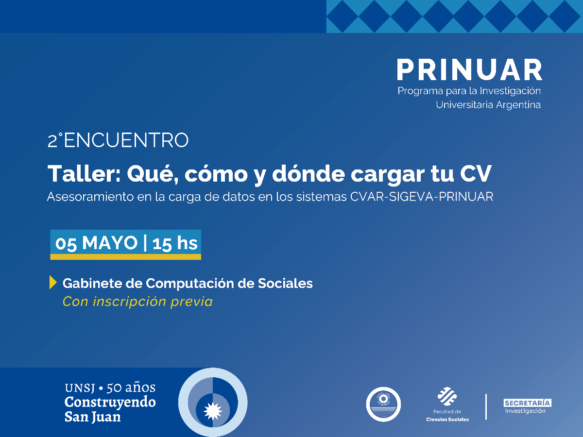 Taller para asesorar a docentes investigadores/as en la carga de datos del PRINUAR