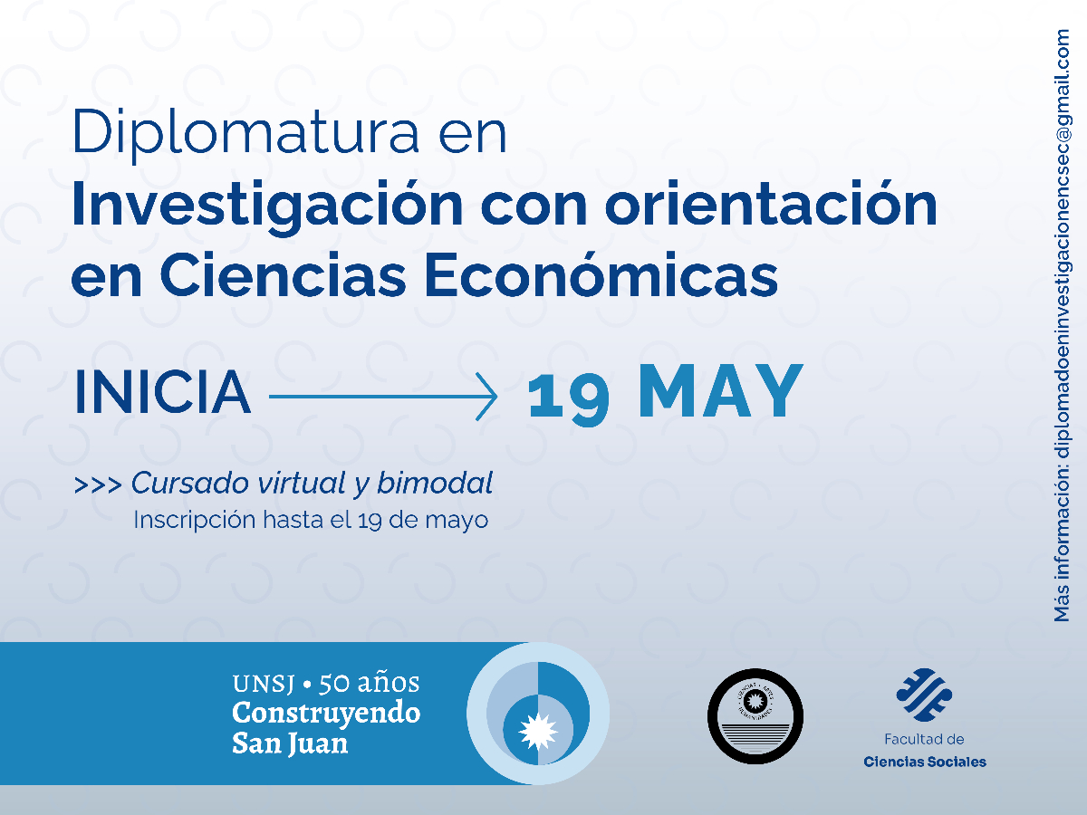 Se dictará la Diplomatura en Investigación con orientación en Ciencias Económicas
