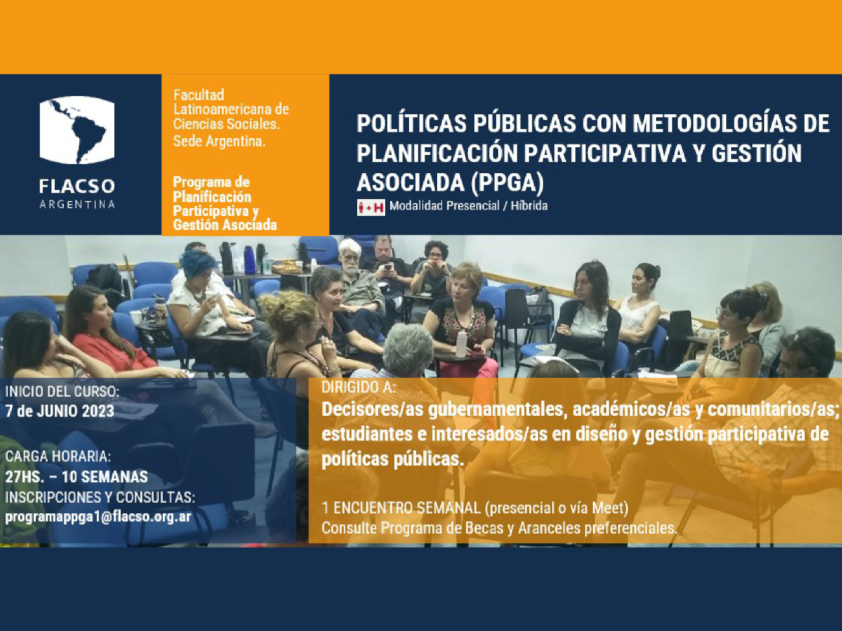 Curso "Políticas públicas con metodologías de Planificación Participativa y Gestión Asociada"