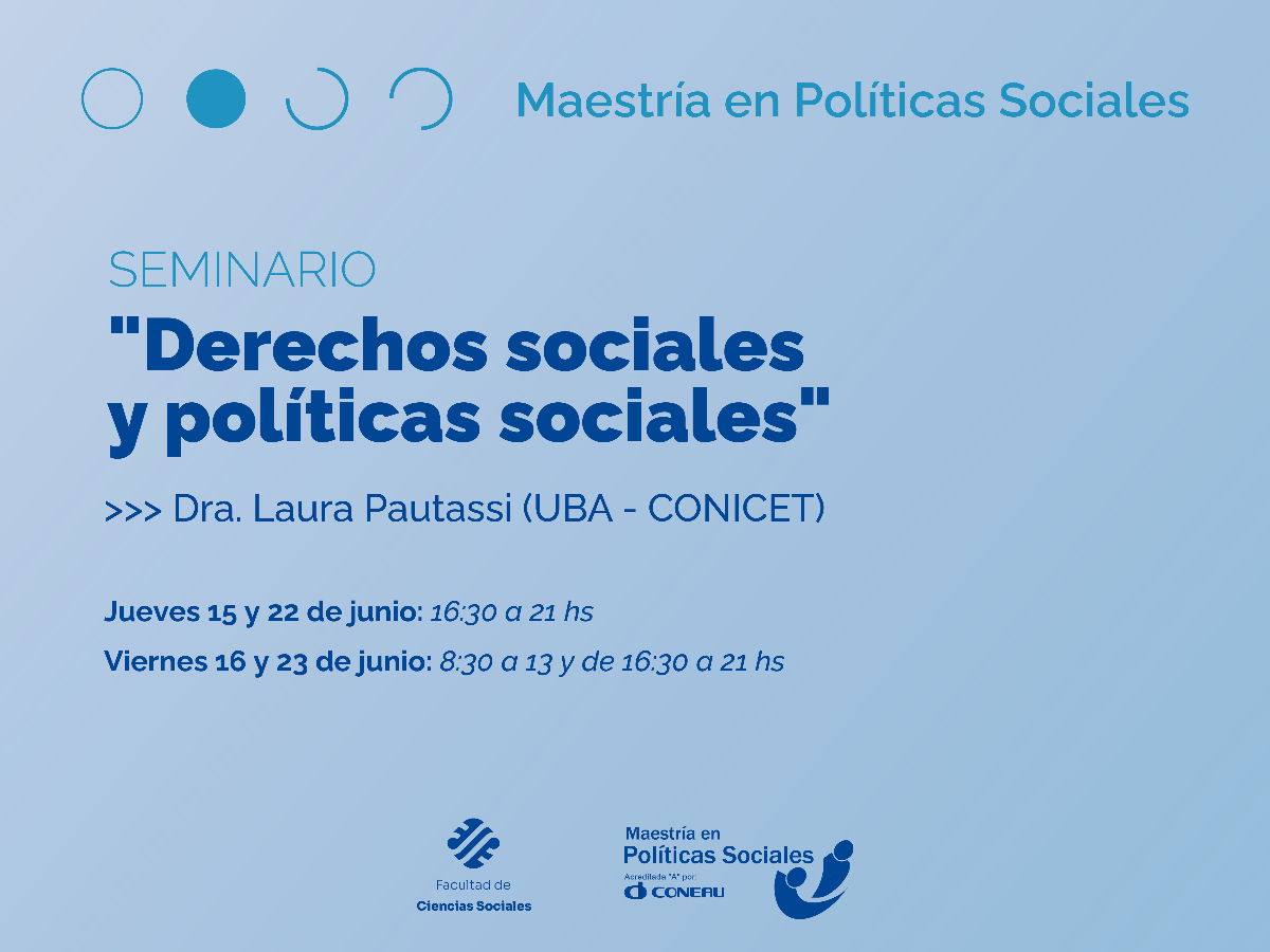 Seminario "Derechos sociales y políticas sociales"