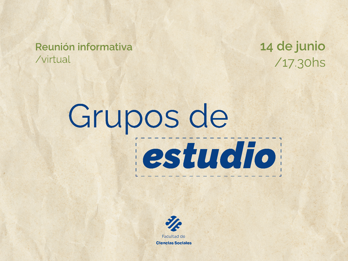 Habrá una reunión informativa sobre la convocatoria para formar Grupos de Estudio