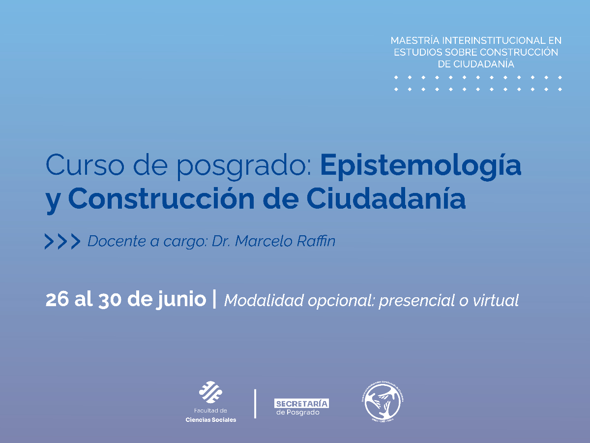 Curso de posgrado “Epistemología y Construcción de Ciudadanía”