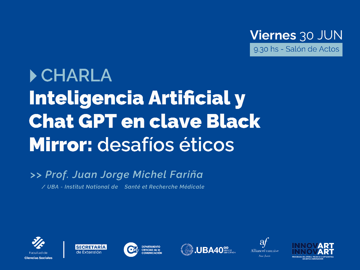 Charla Inteligencia Artificial y Chat GPT en clave Black Mirror: desafíos éticos