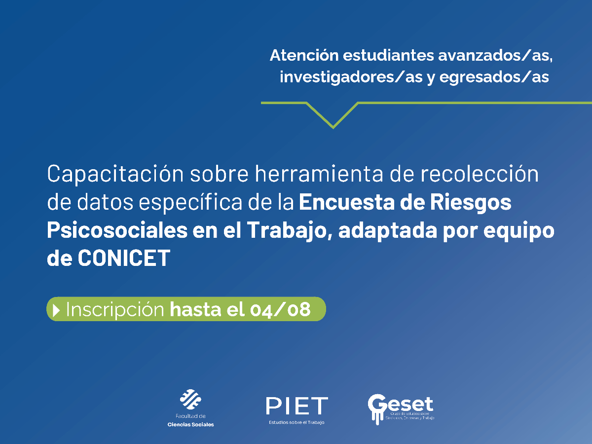 Habrá una capacitación para formar encuestadores y encuestadoras