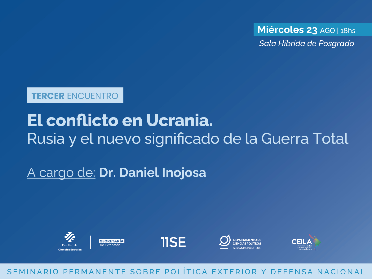 Habrá una charla sobre el significado de la Guerra Total en relación al conflicto en Ucrania y Rusia
