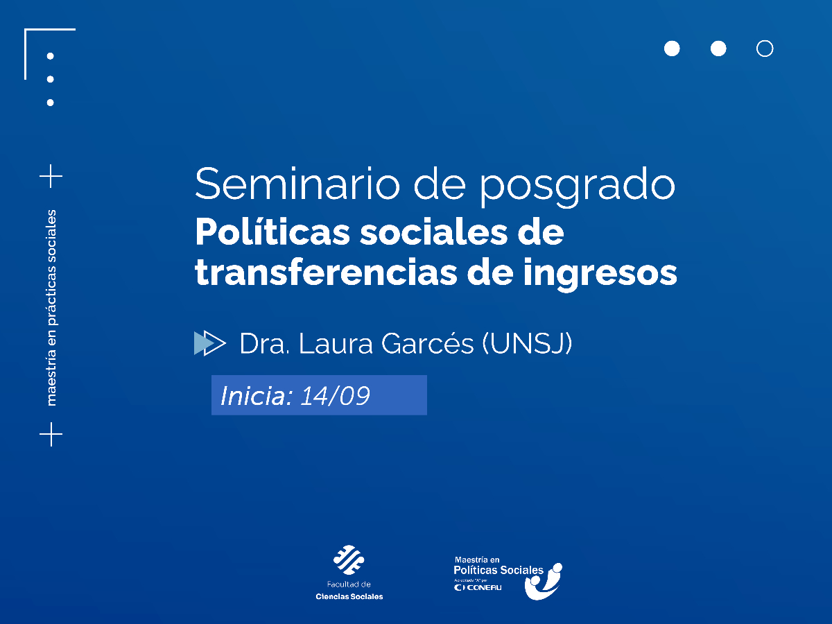 Habrá un Seminario sobre políticas de transferencias de ingresos
