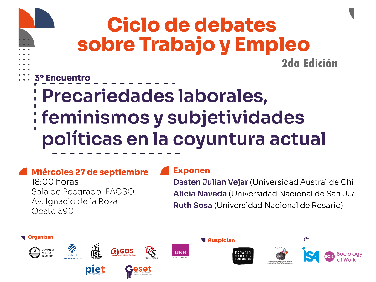 Habrá una charla sobre precariedades laborales, feminismos y subjetividades 