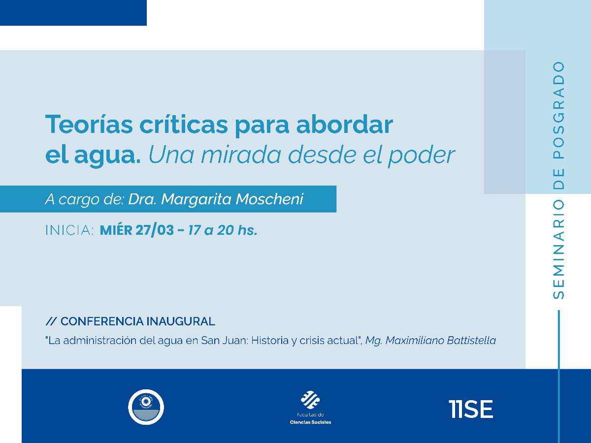 Seminario para abordar el tema del agua desde teorías críticas y de poder