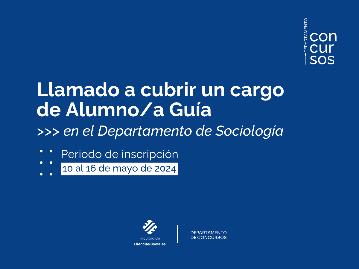 Convocatoria a cubrir un cargo de Auxiliar Docente de Segunda Categoría